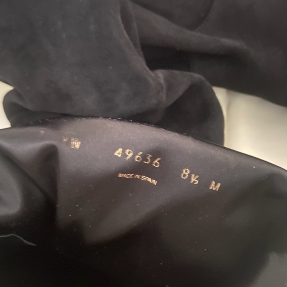 Stuart Weitzman Long Black Velvet Boots Size 8.5 - Picture 7 of 7